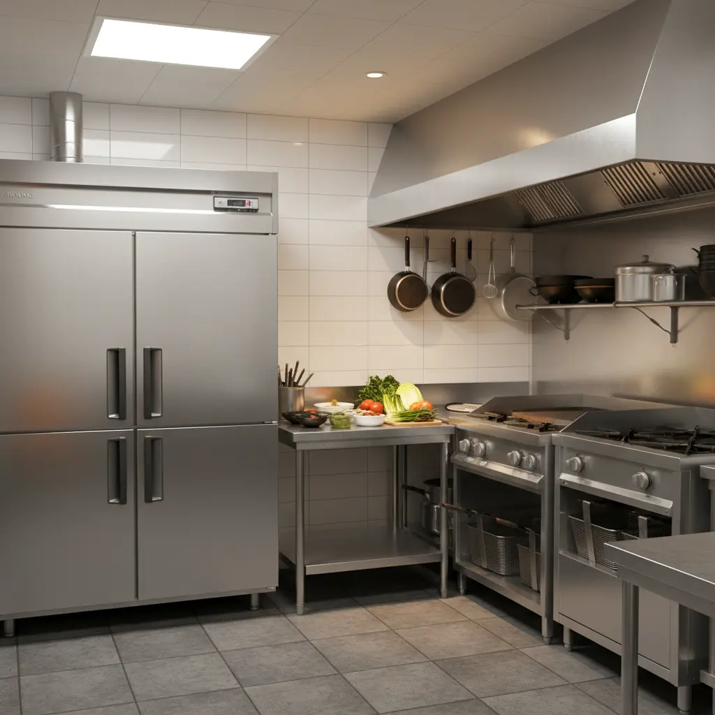 화구와 냉장고 분리 배치