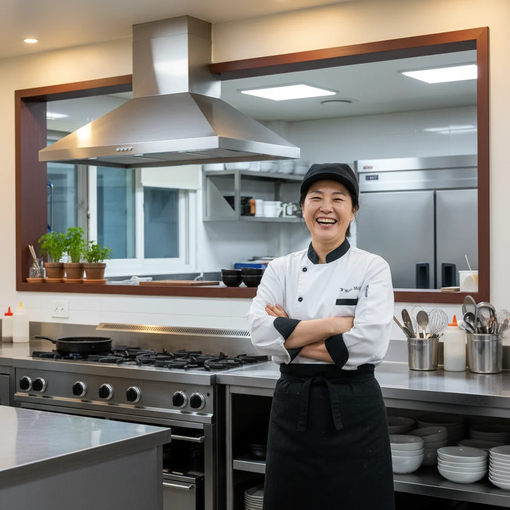 완성된 효율적인 주방