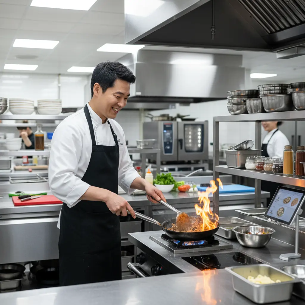 웃으며 일하는 주방의 비밀