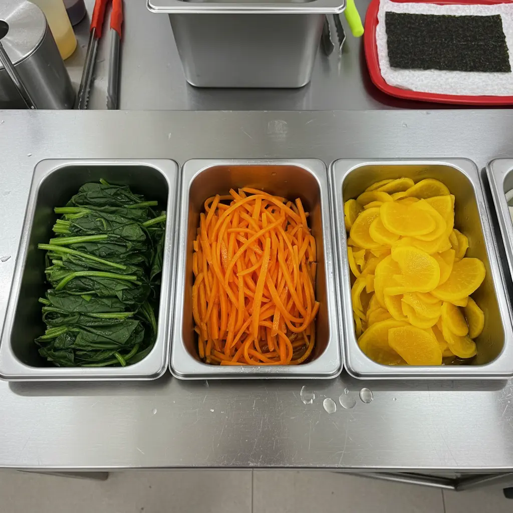 신선한 김밥 재료 보관