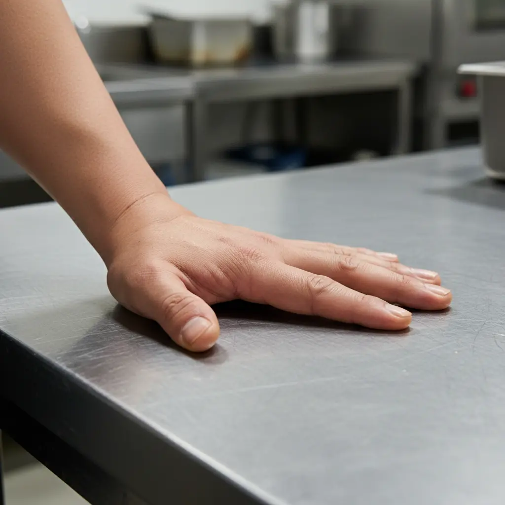 꿀렁임 없는 두께 확인