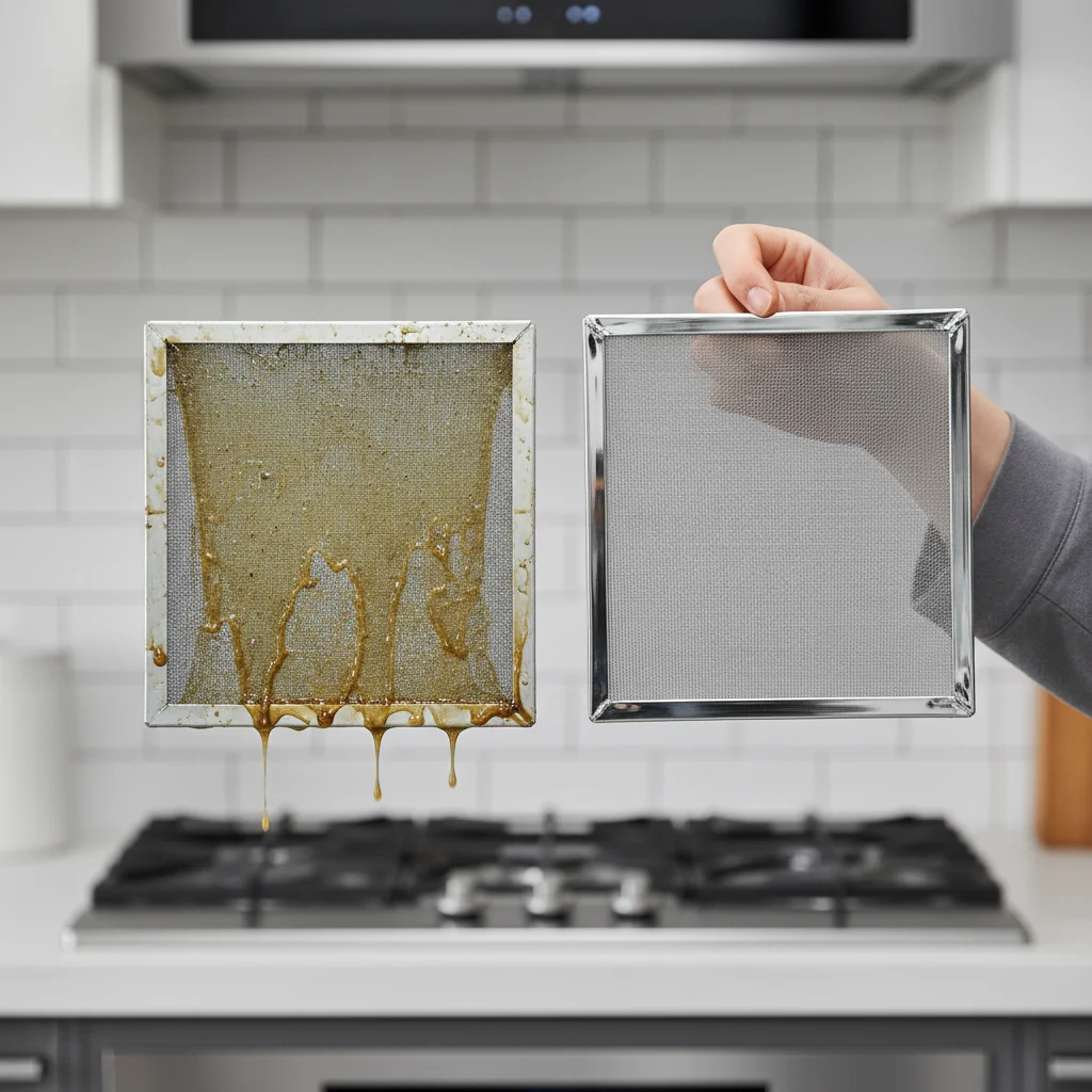 기름때 낀 필터 비교