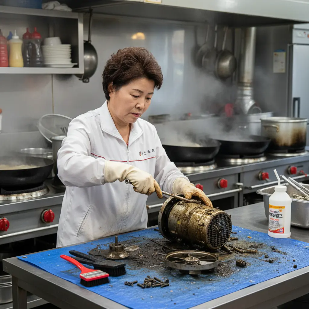 전문가 분해 청소 과정