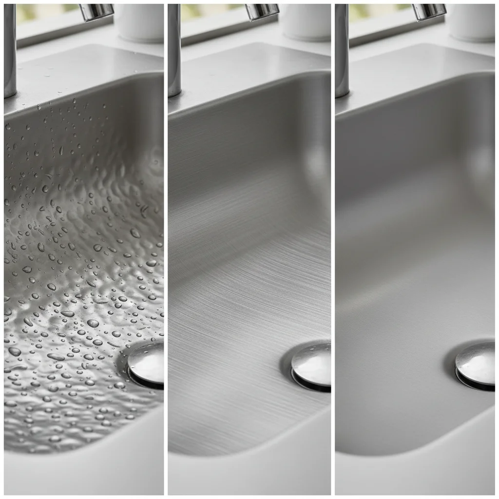 엠보싱 vs 헤어라인 vs 무광 비교