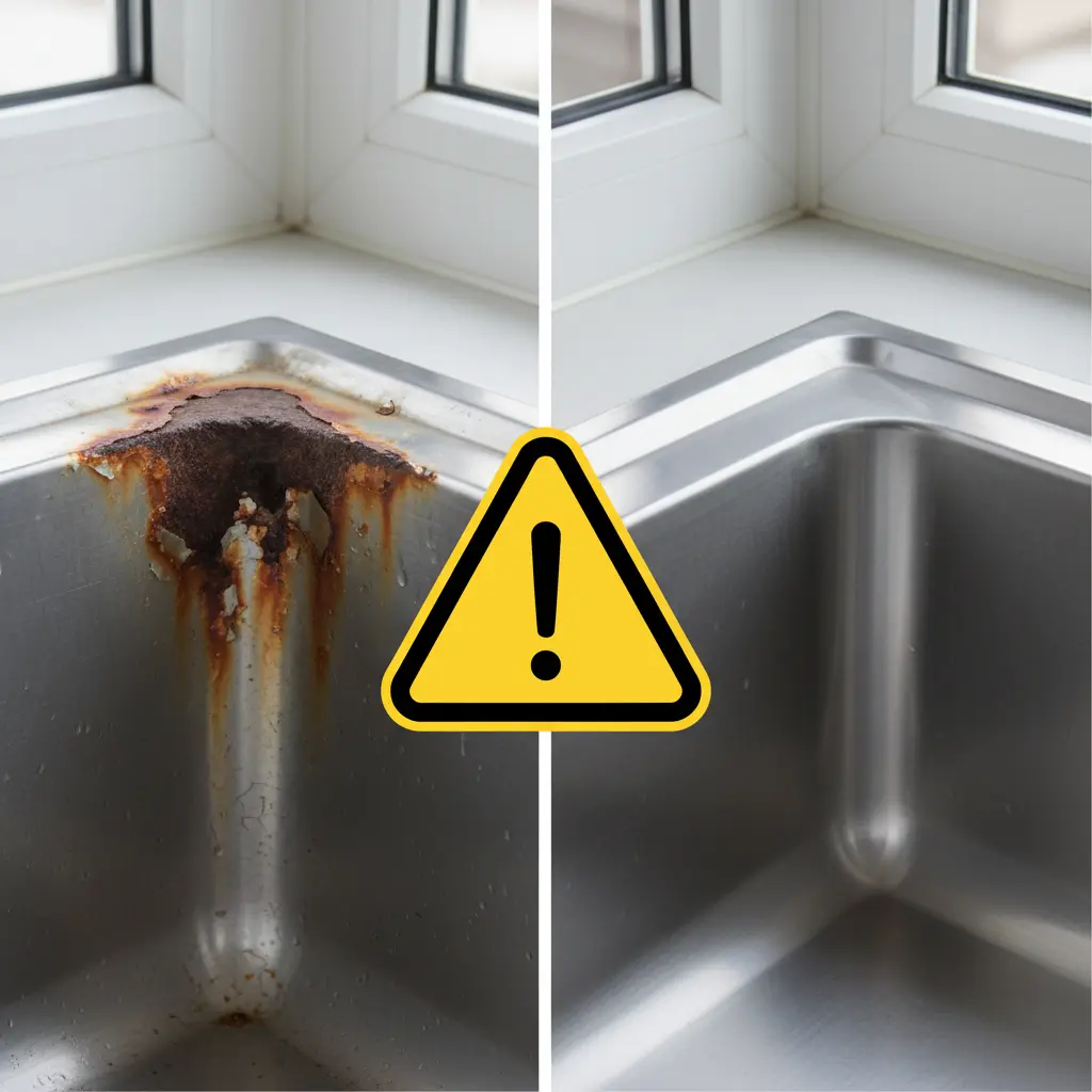 저가형 201 재질의 녹슨 모습 주의