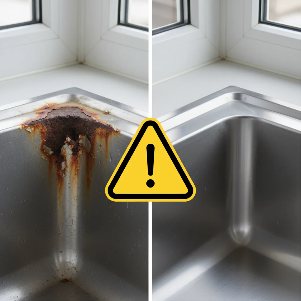 저가형 201 재질의 녹슨 모습 주의