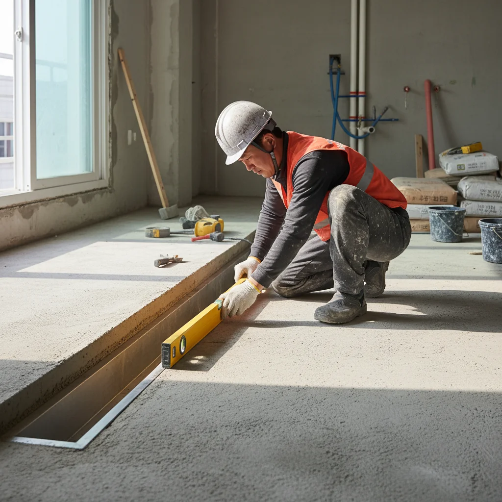 배수 기울기 확인