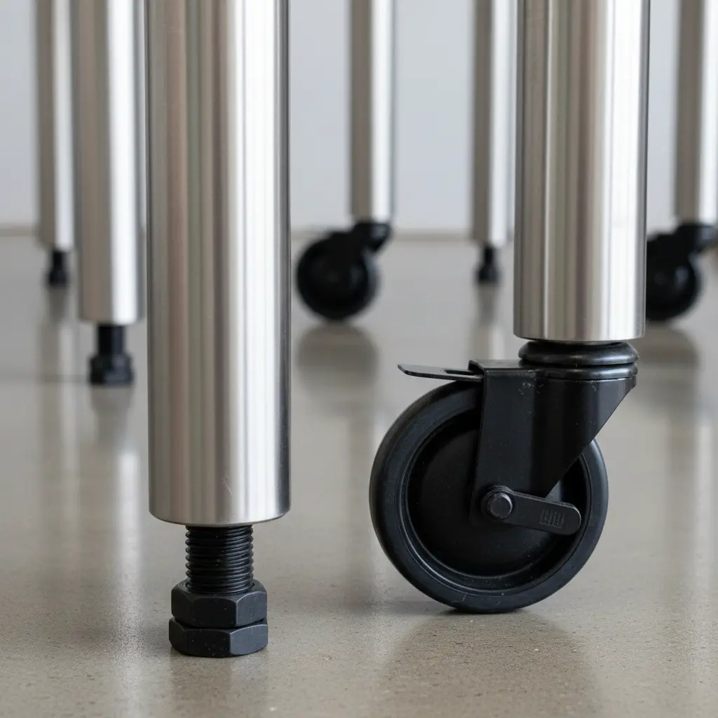 바퀴 vs 고정발 선택