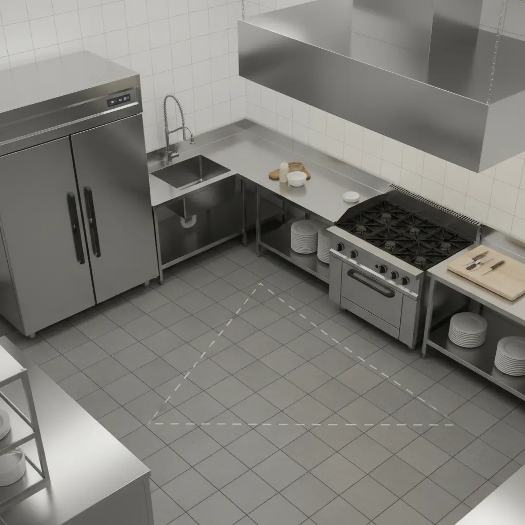 효율 2배! 삼각형 동선