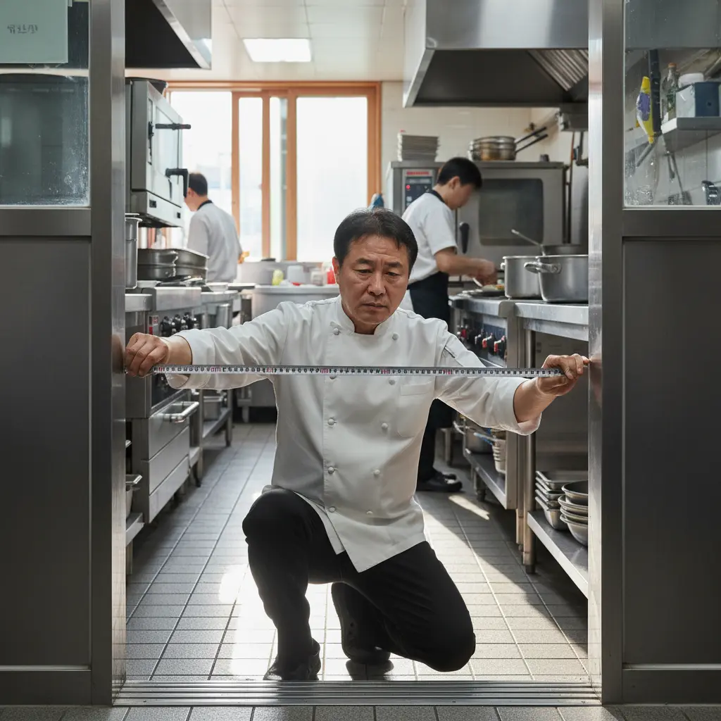 주방 문폭 확인 필수