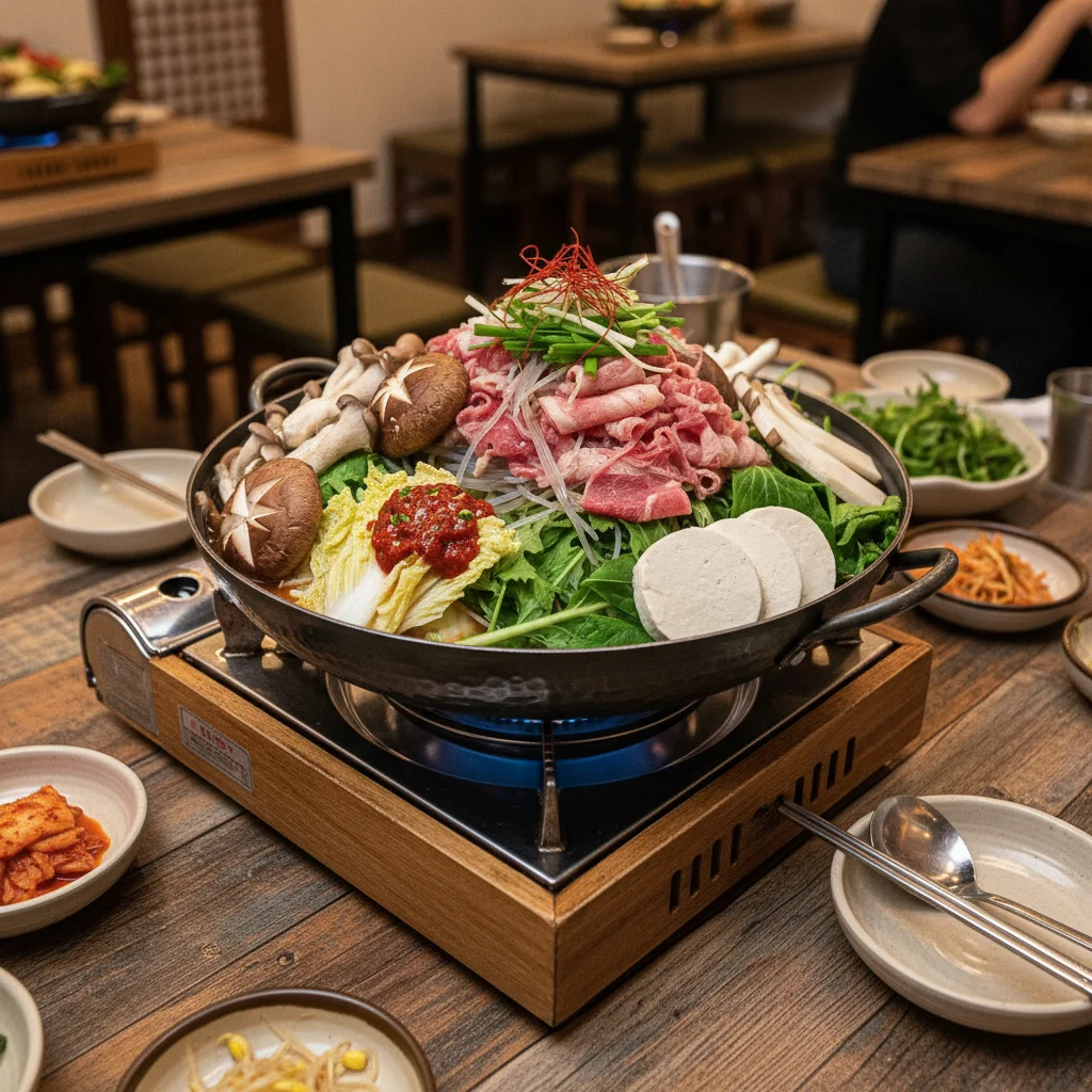 전골용 낮은 냄비