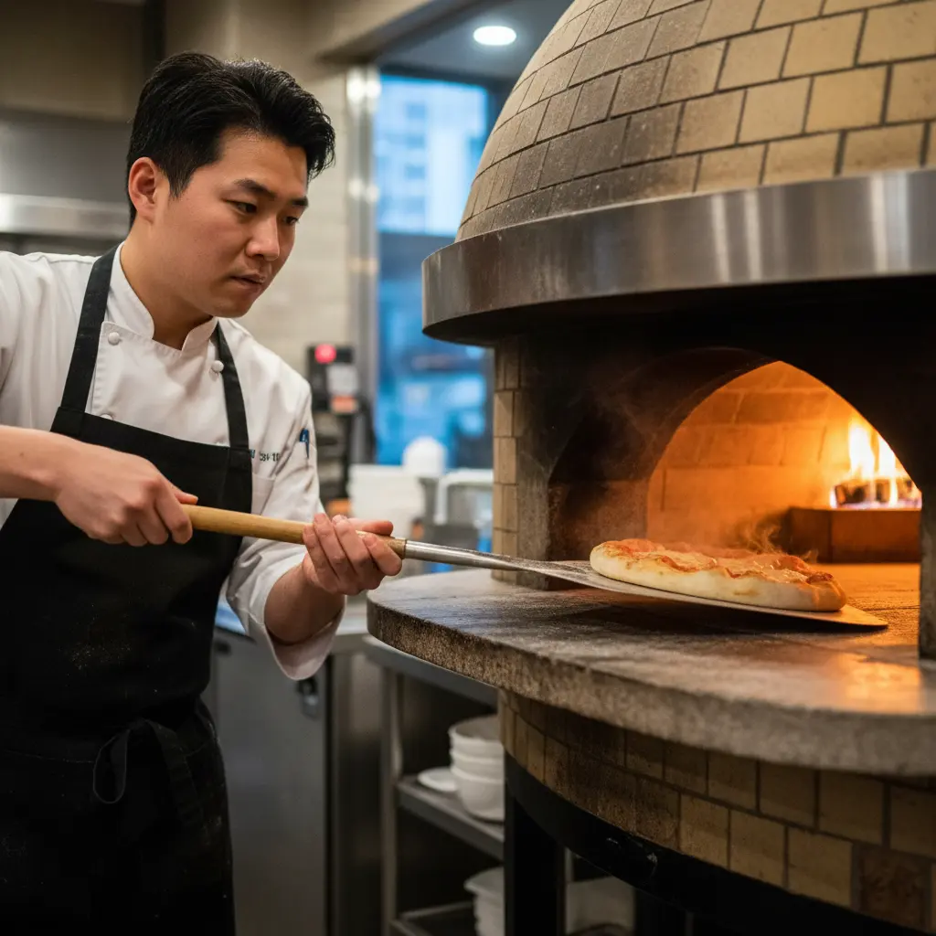 데크 오븐 사용 모습