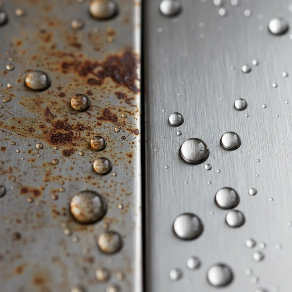 스텐 녹 발생 차이 비교