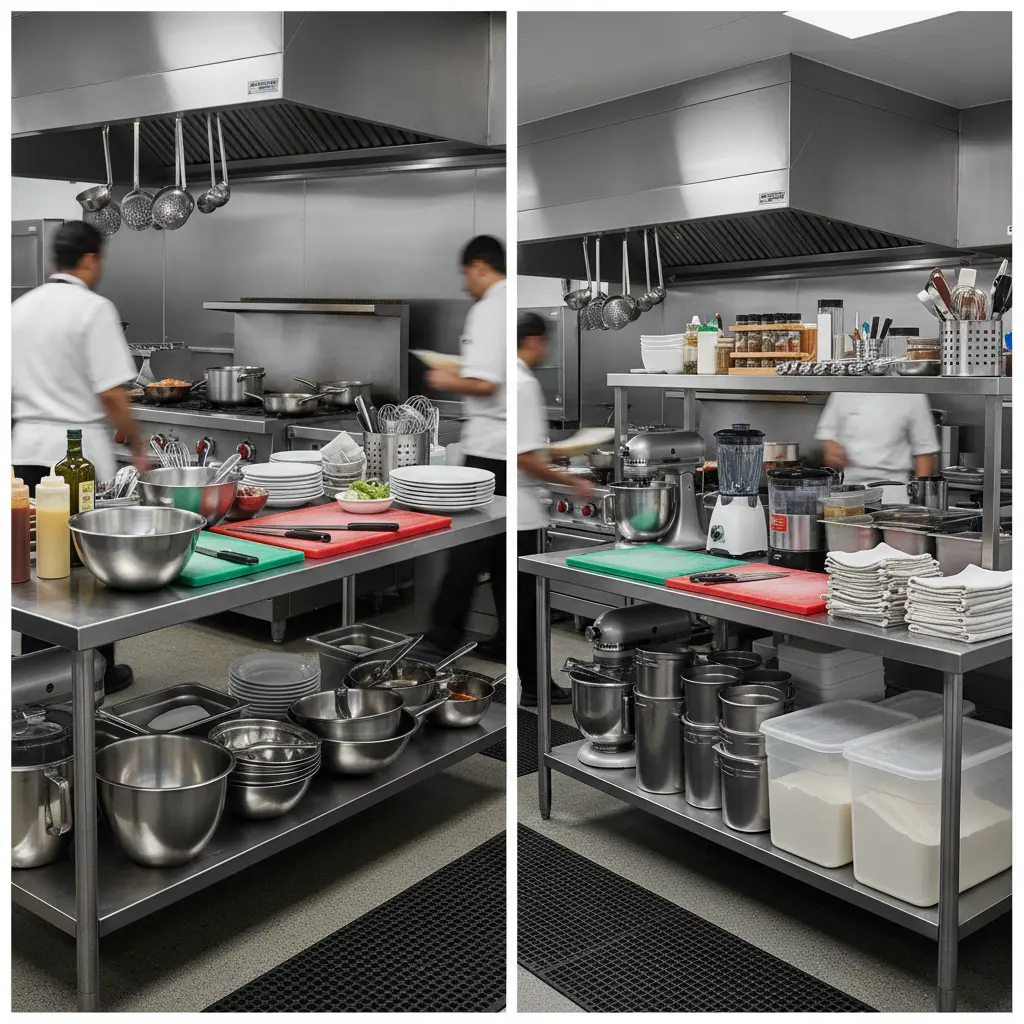 1단 vs 2단 수납력 비교