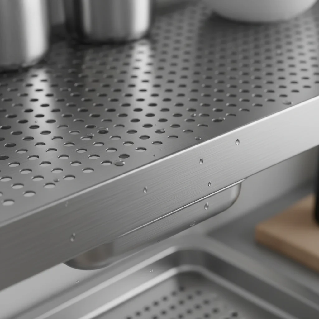 타공판으로 통기성 확보