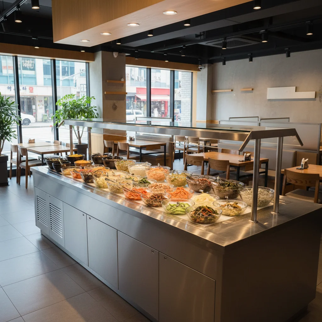 깔끔한 자율배식대 예시