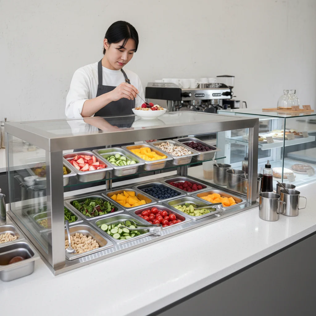 카페 주방 필수템 토핑냉장고