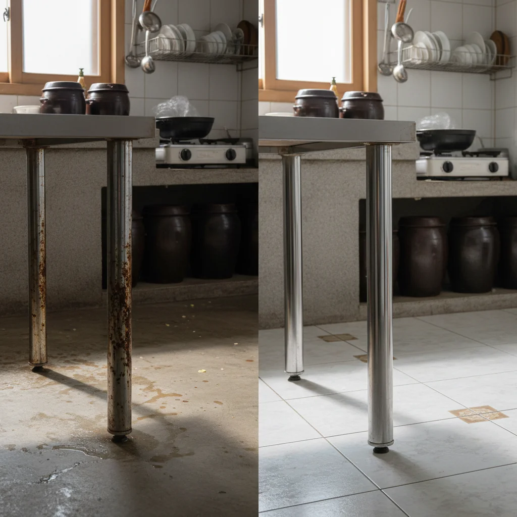 201과 304 녹 발생 차이