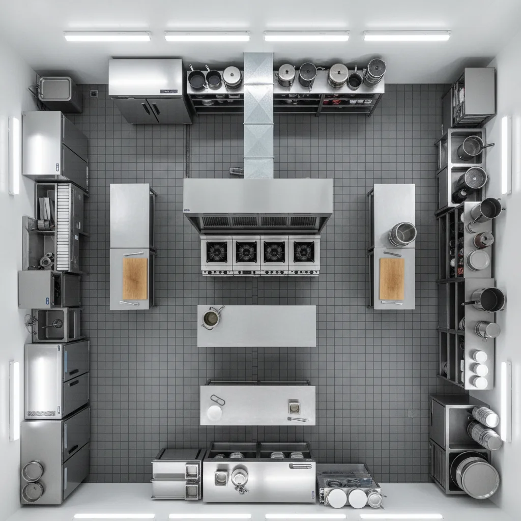 작업대 배치와 동선 확보