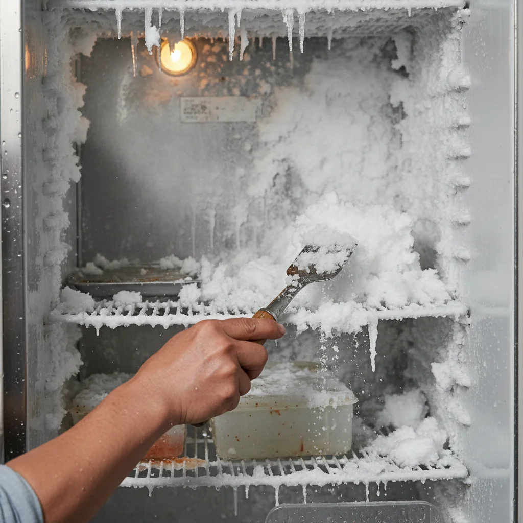 직냉식의 단점, 성에 관리