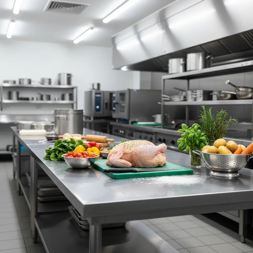 위생적인 스텐 작업대