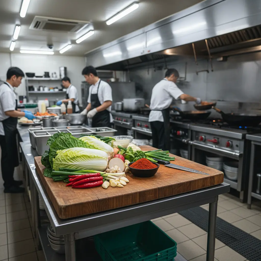 효율적인 주방의 중심 도마작업대