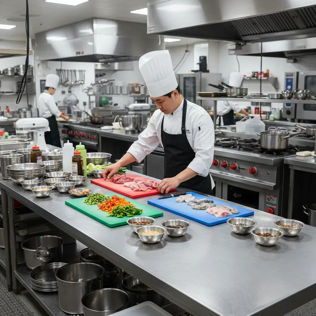 식재료별 도마 색상 구분