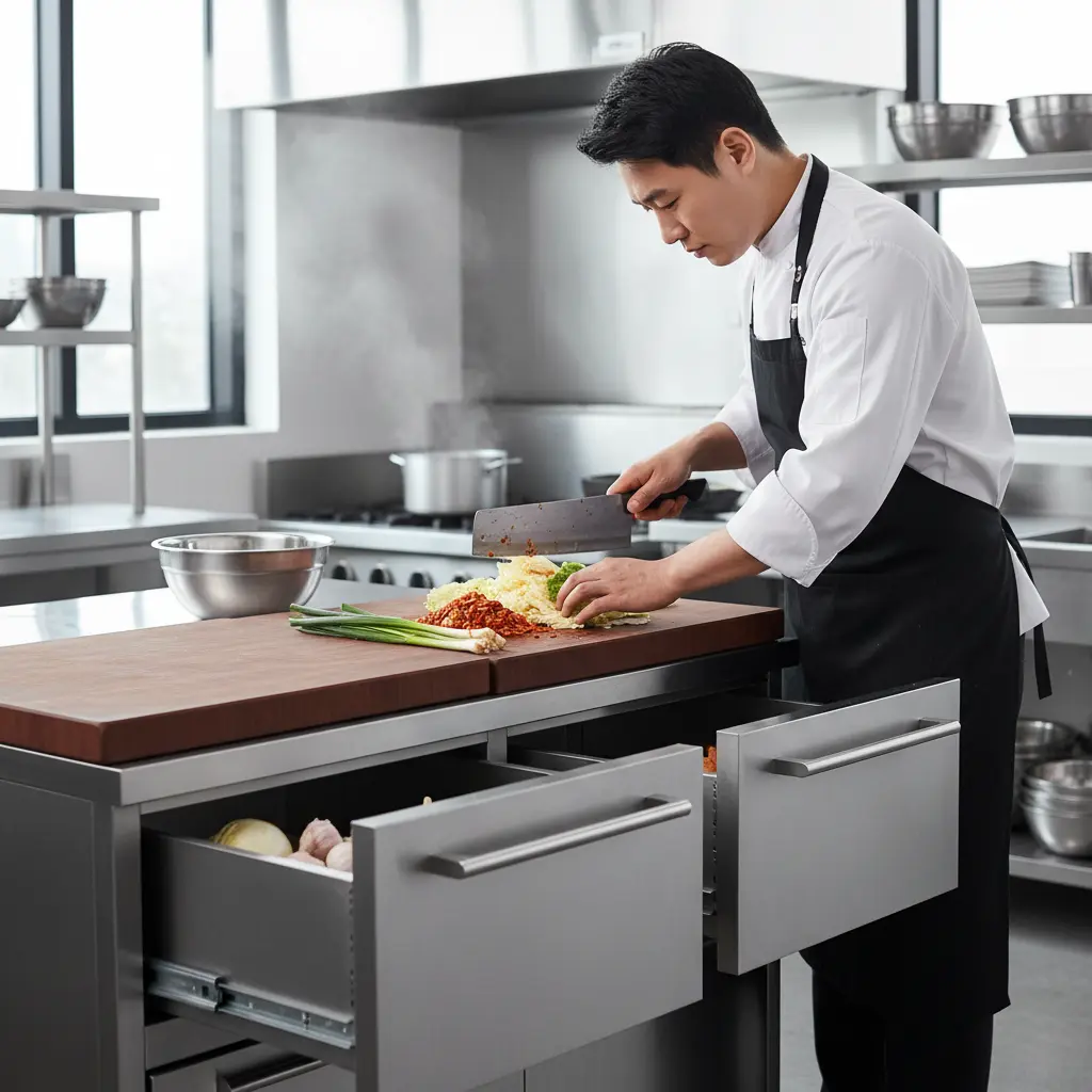 냉장고 일체형 작업대