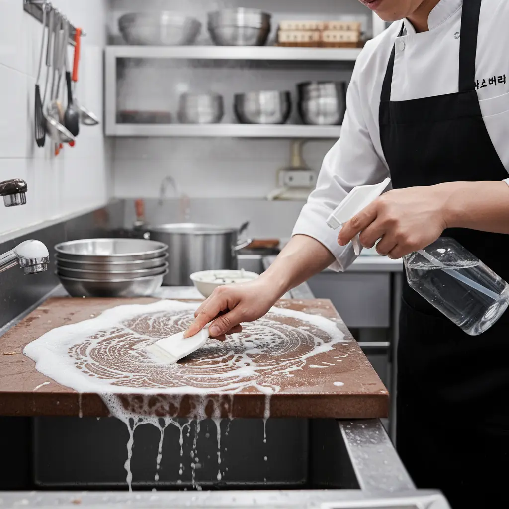 스크래퍼로 위생 관리