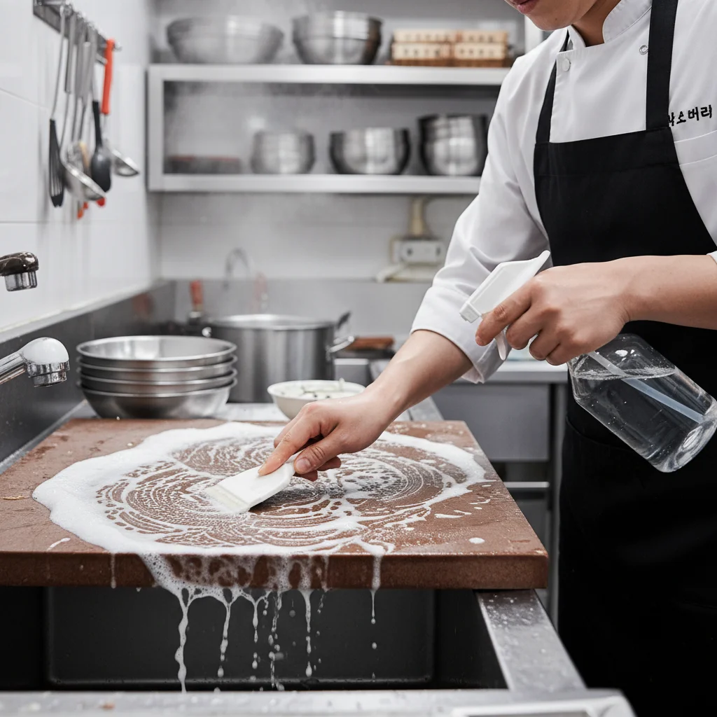 스크래퍼로 위생 관리