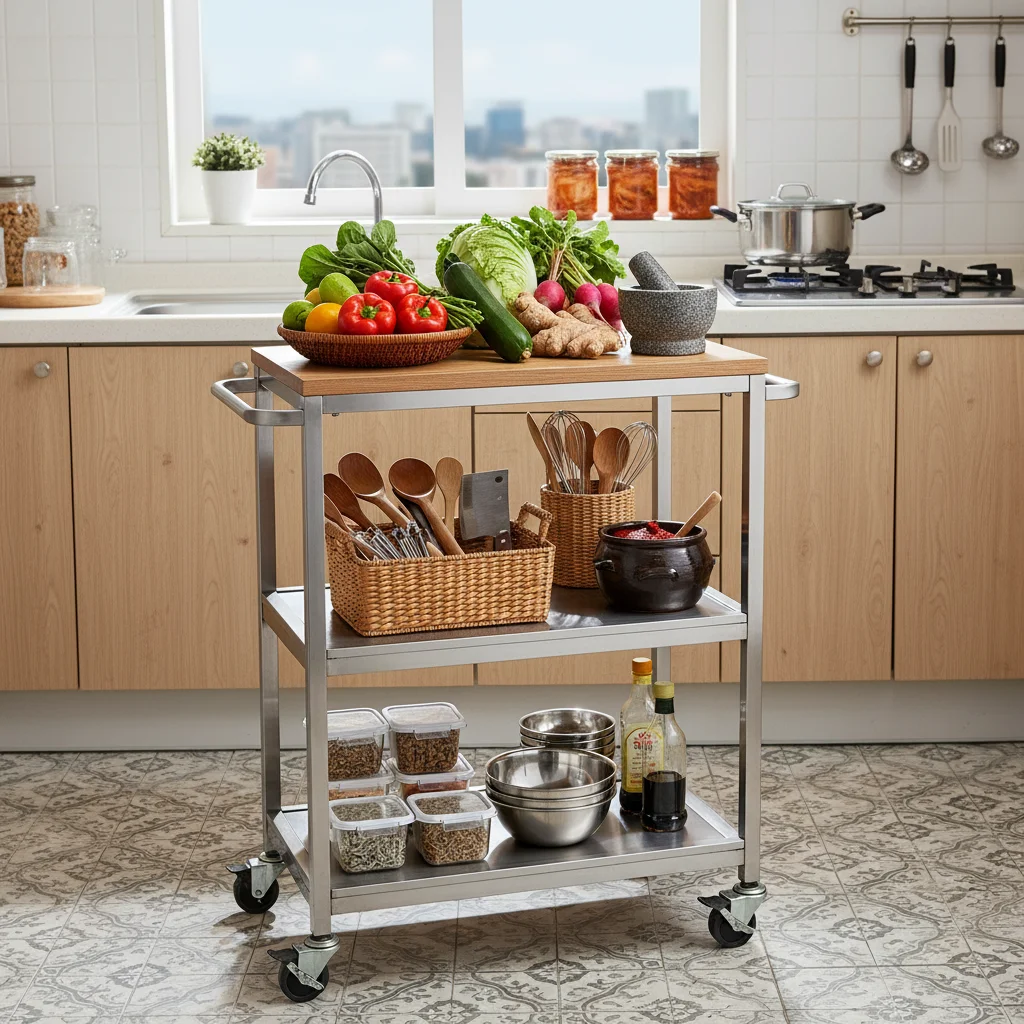 이동식 트롤리 조리대