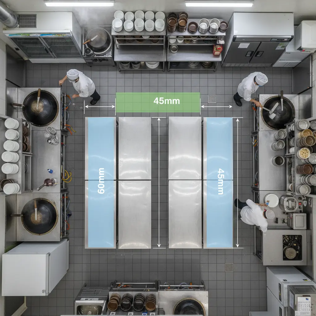 주방 동선과 작업대 폭