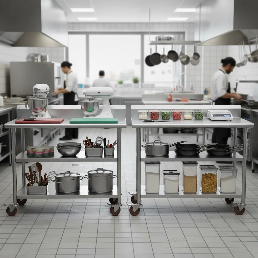 2단 vs 3단 수납력 비교