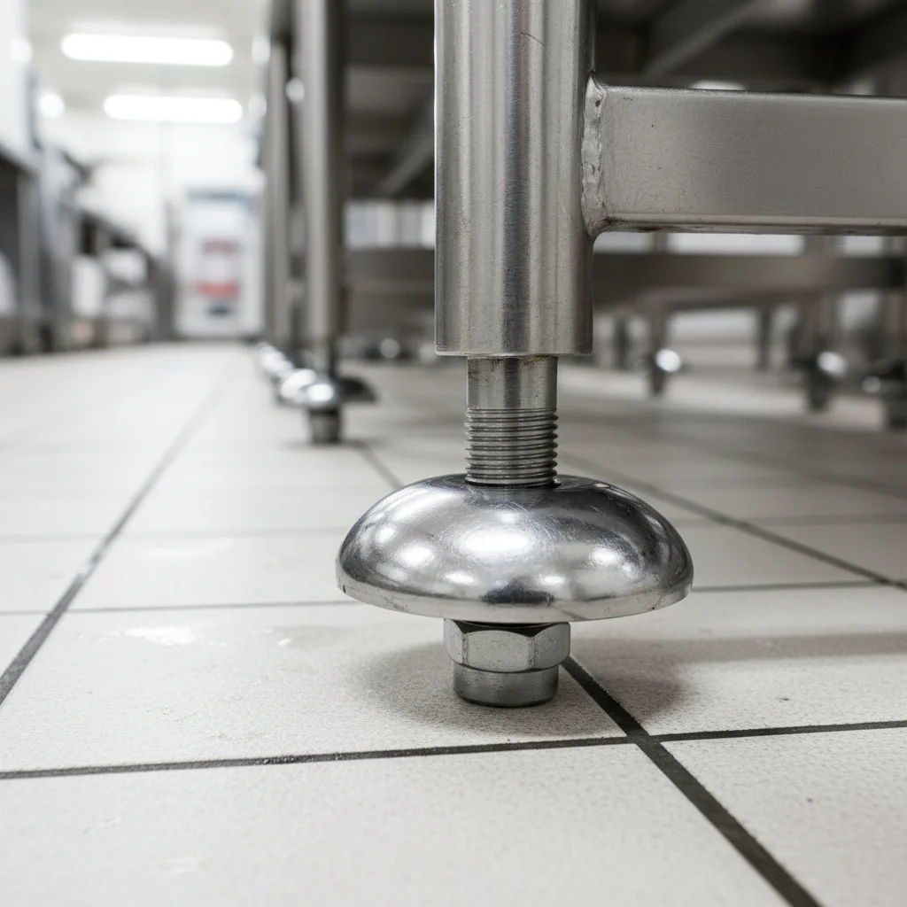 수평 조절발 확인