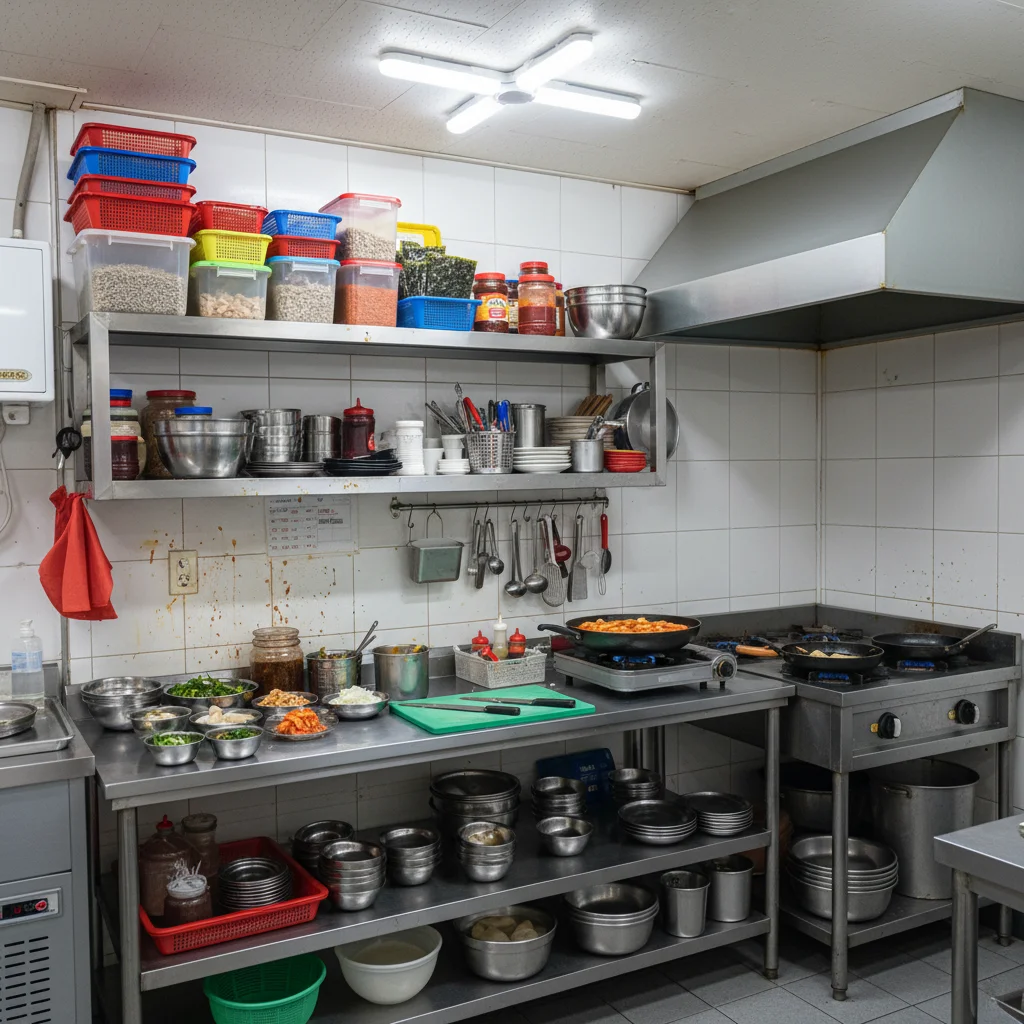 좁은 공간엔 상부 선반