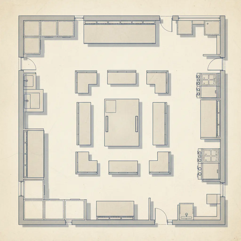 효율적인 주방 배치도