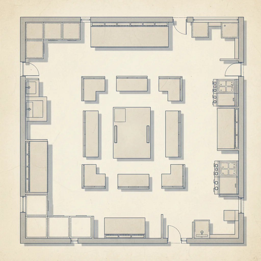 효율적인 주방 배치도