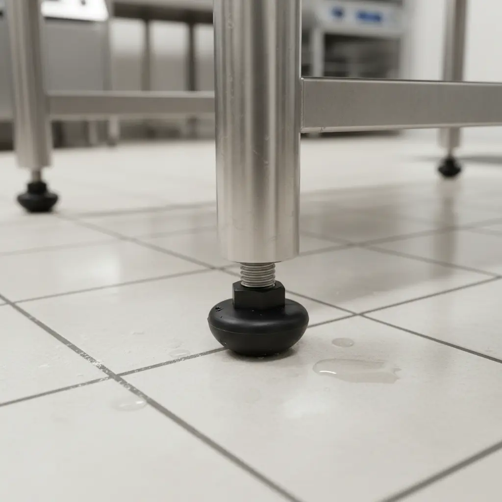 수평 조절 발 확인