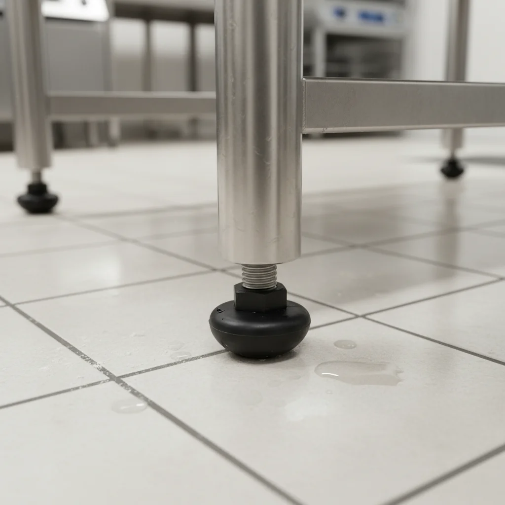 수평 조절 발 확인