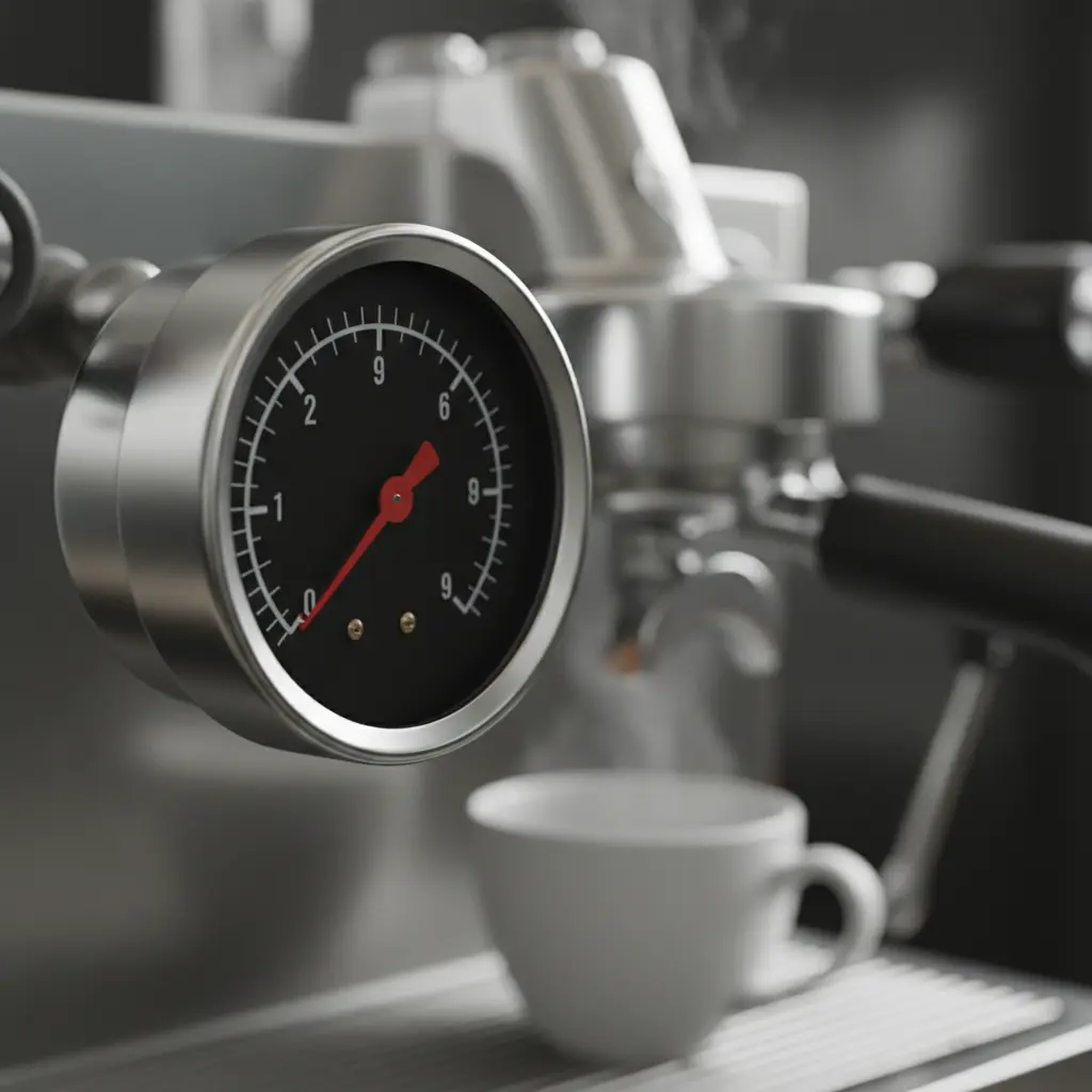 추출 압력 9bar 확인