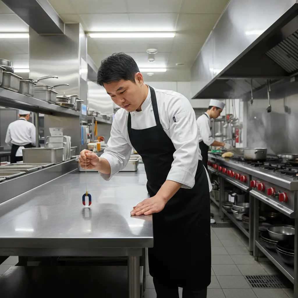 자석으로 재질 테스트