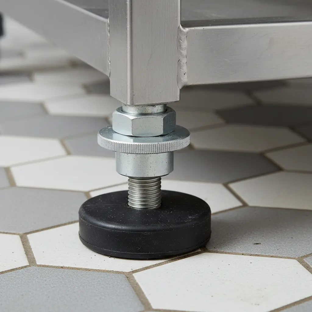 수평 조절 발 확인