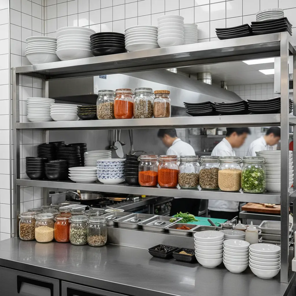 좁은 주방의 구세주 벽선반