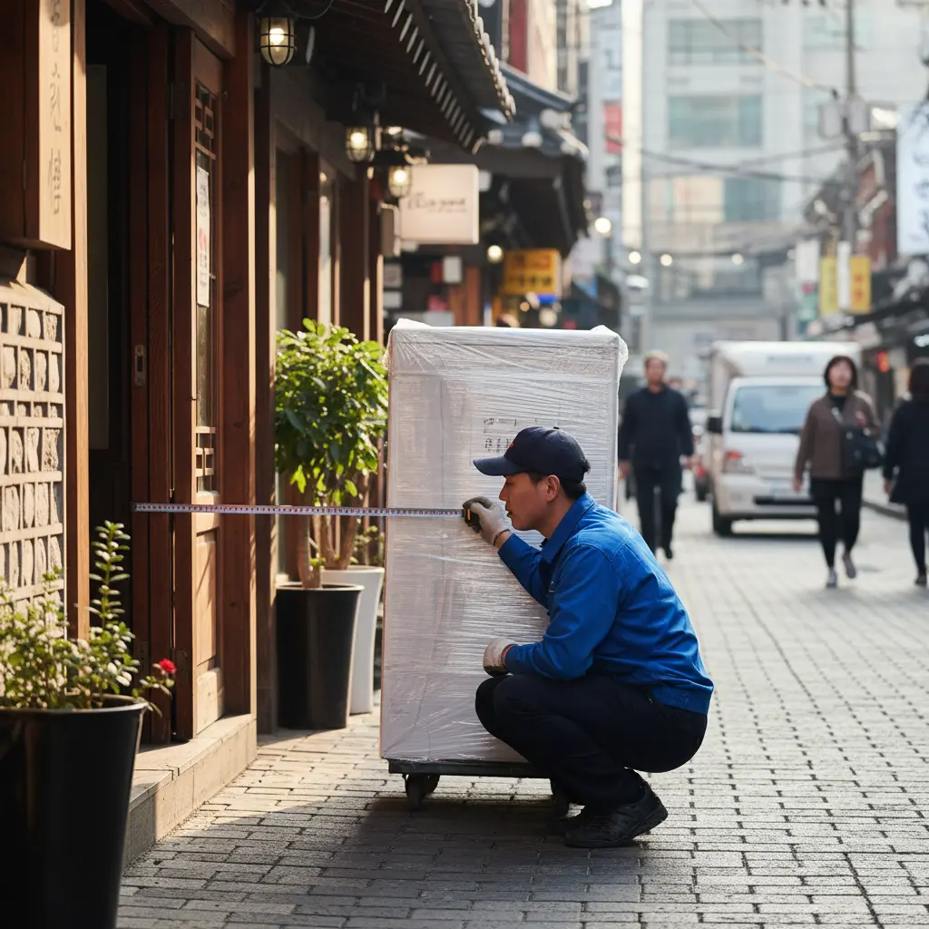 설치 공간 진입로 폭 측정