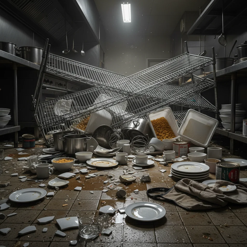 선반 붕괴 사고의 위험성