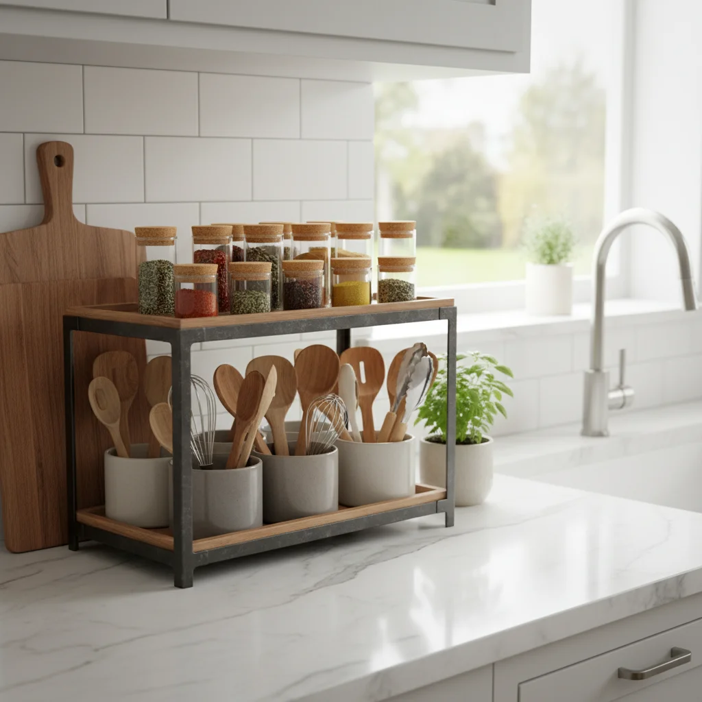 상판 정리용 2단 선반