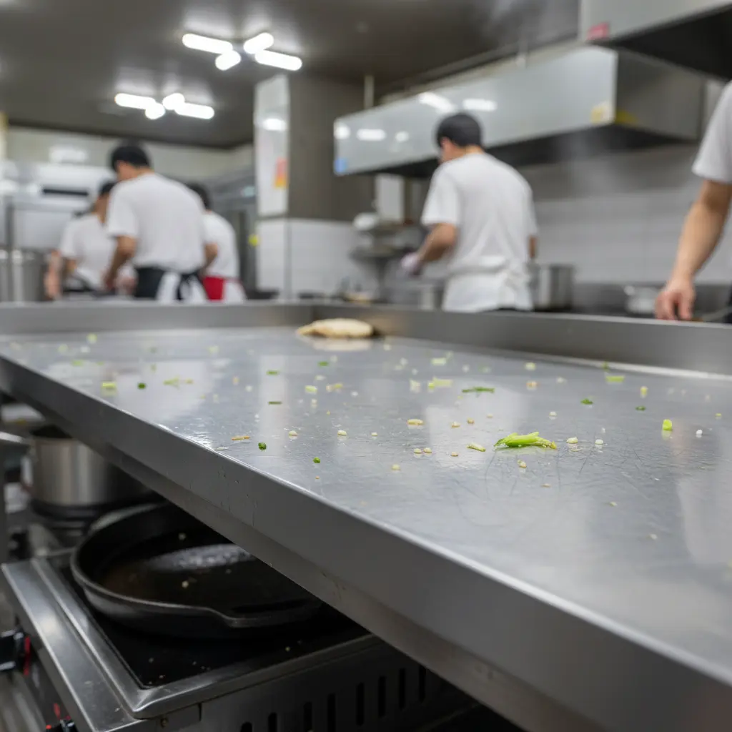 식당 주방의 핵심 작업대
