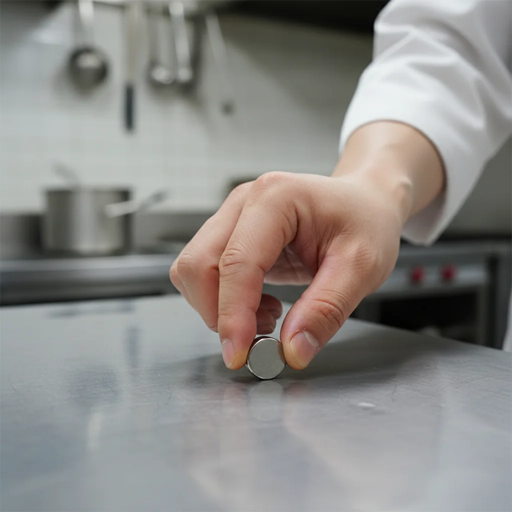 자석으로 재질 확인