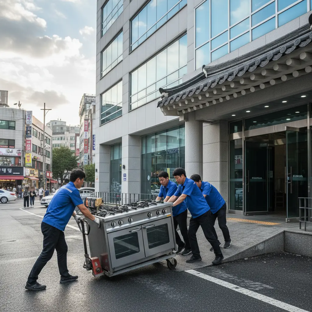 주방기기 반입