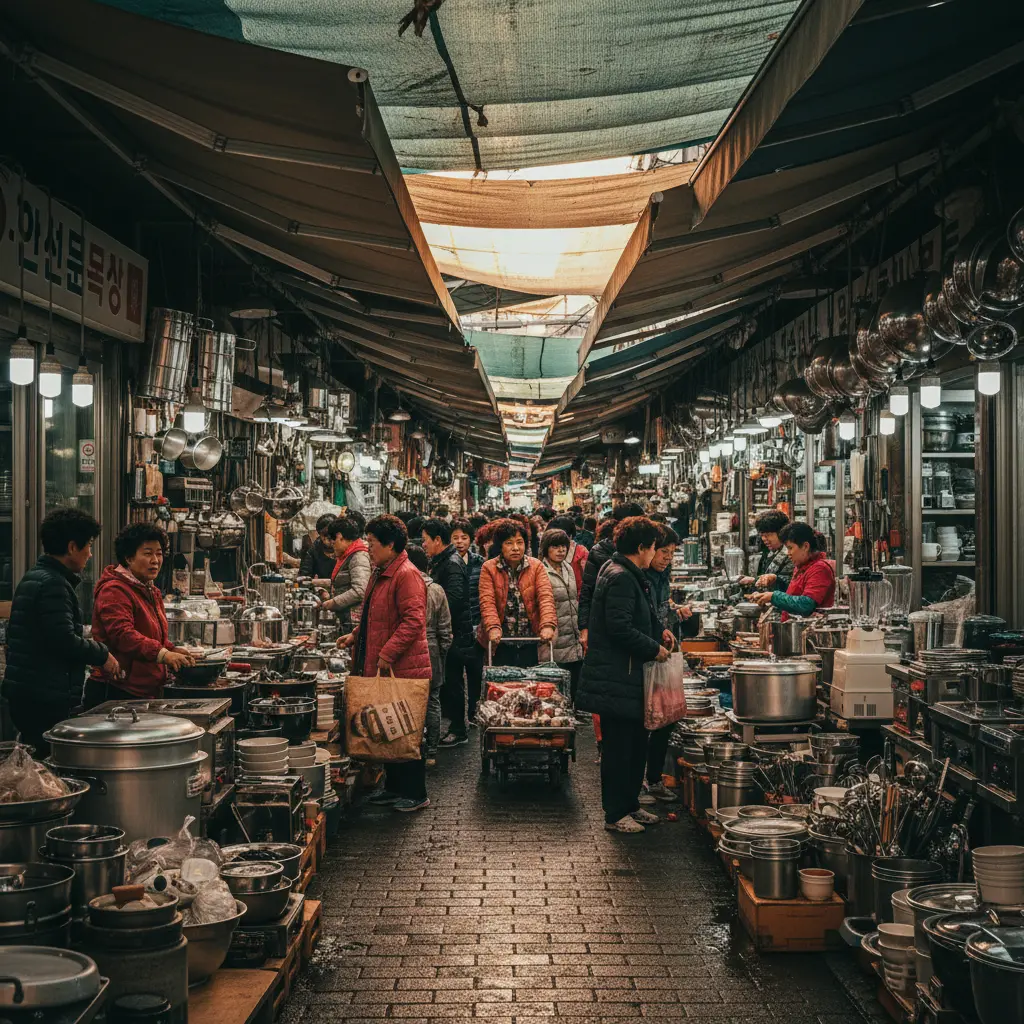 대구 칠성시장 주방 거리